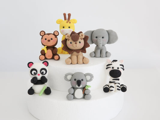 Baby Safari with Leaves Bundle, 7 Cute Animals